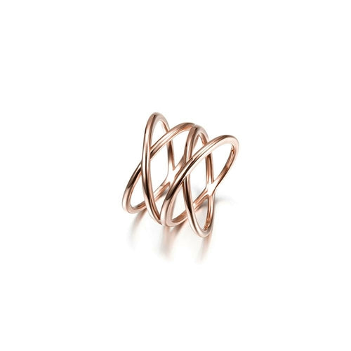 DOUBLE CRISSCROSS RING