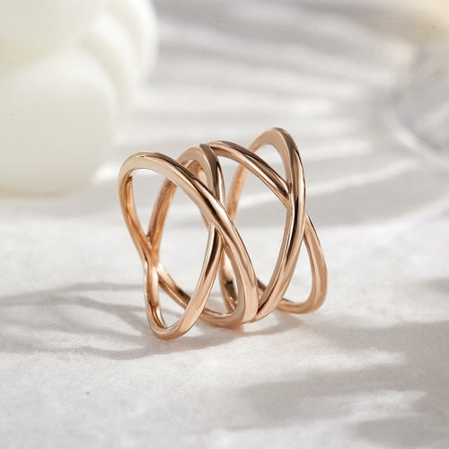 DOUBLE CRISSCROSS RING