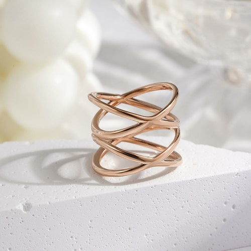 DOUBLE CRISSCROSS RING