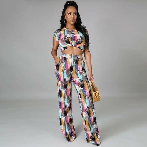 Joselyn High Waist Two Piece Pant Set