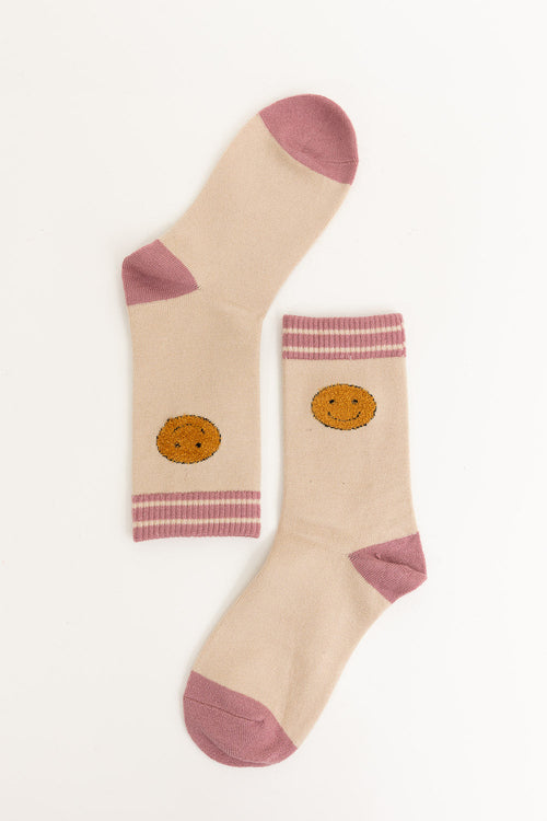 Threaded Smiles Crew Socks